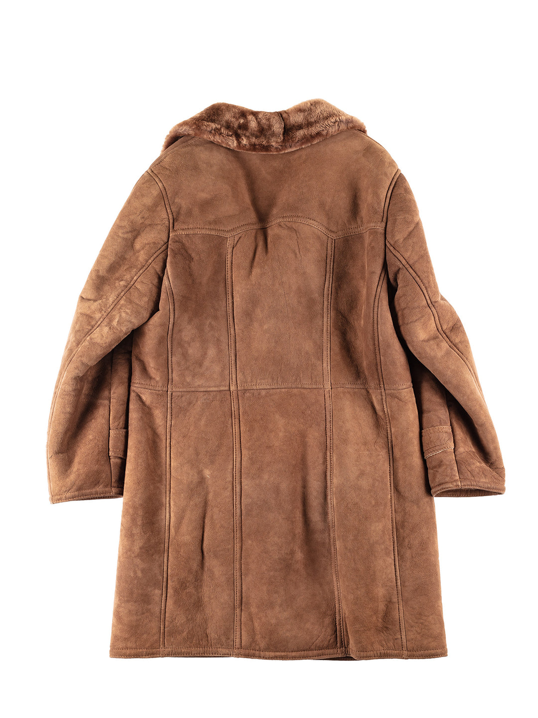Vintage 70's Men Sheepskin Coat in Brown
