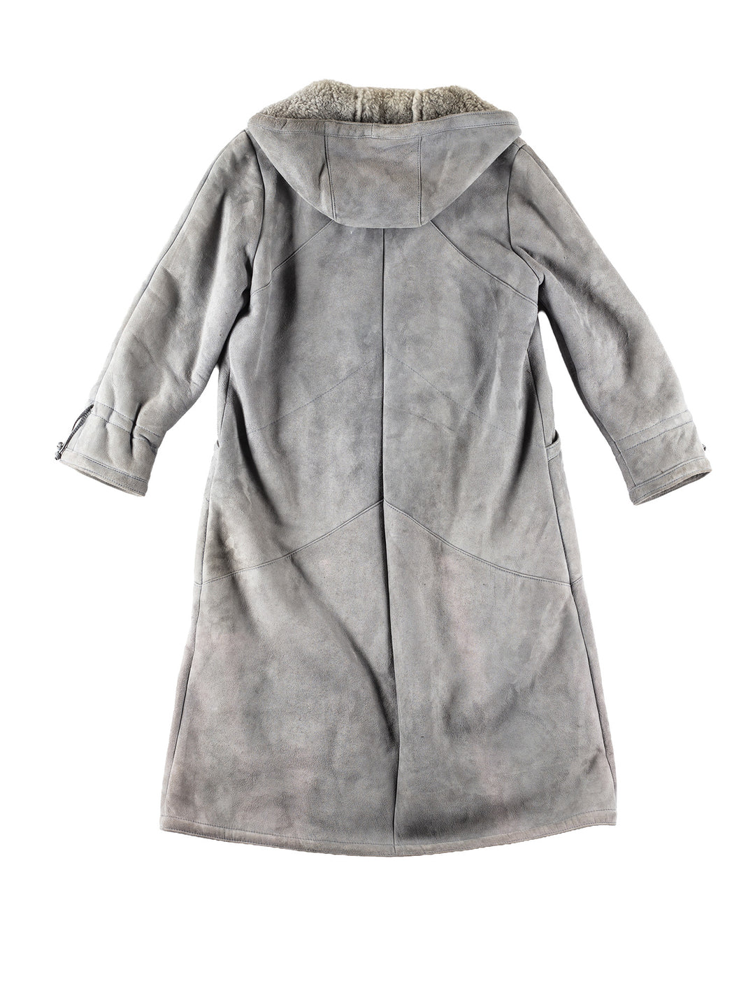 Vintage 90's Women Sheepskin Coat in GrayMN186