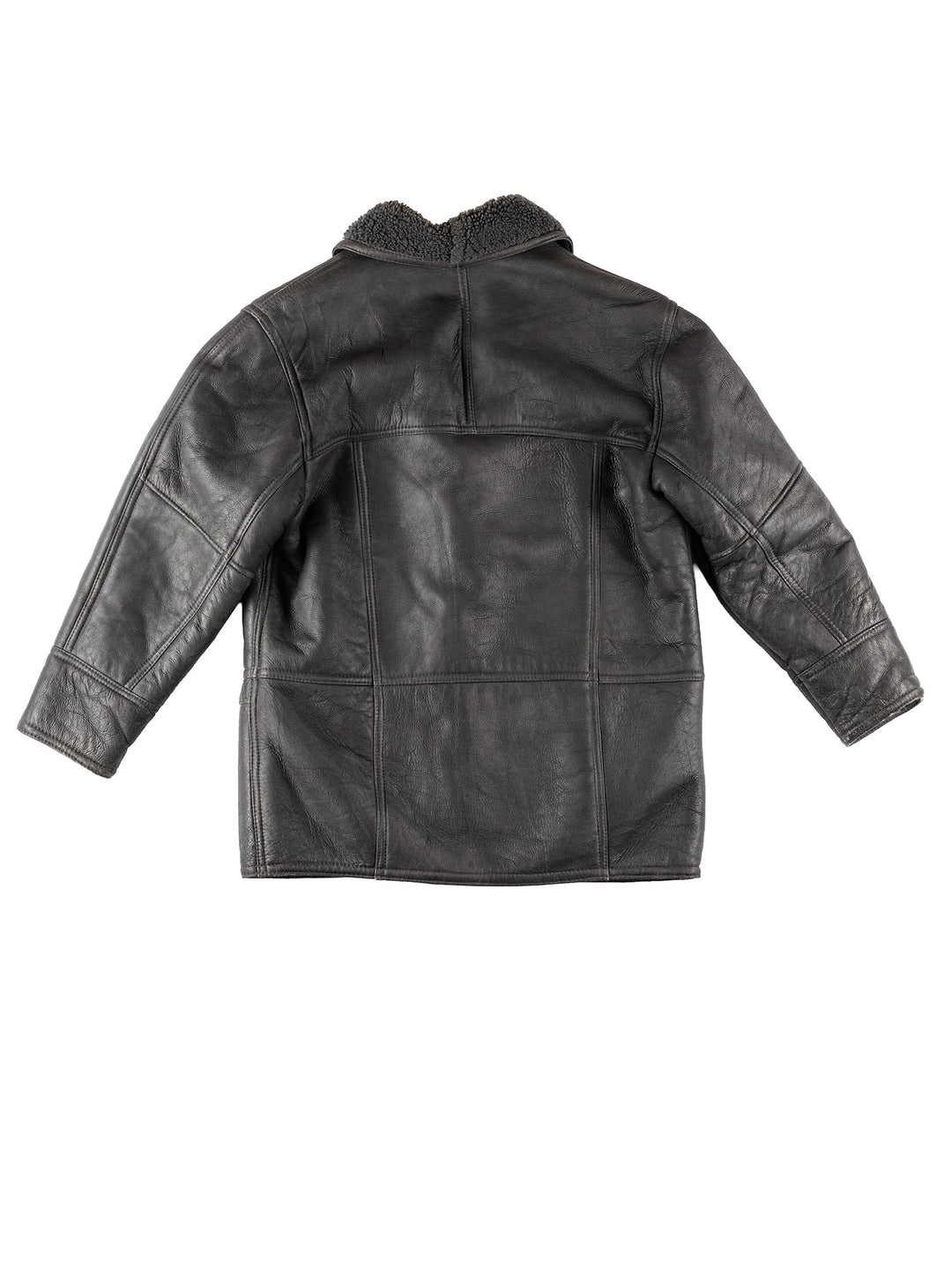 Vintage 80's Men Sheepskin Coat in BlackVN210