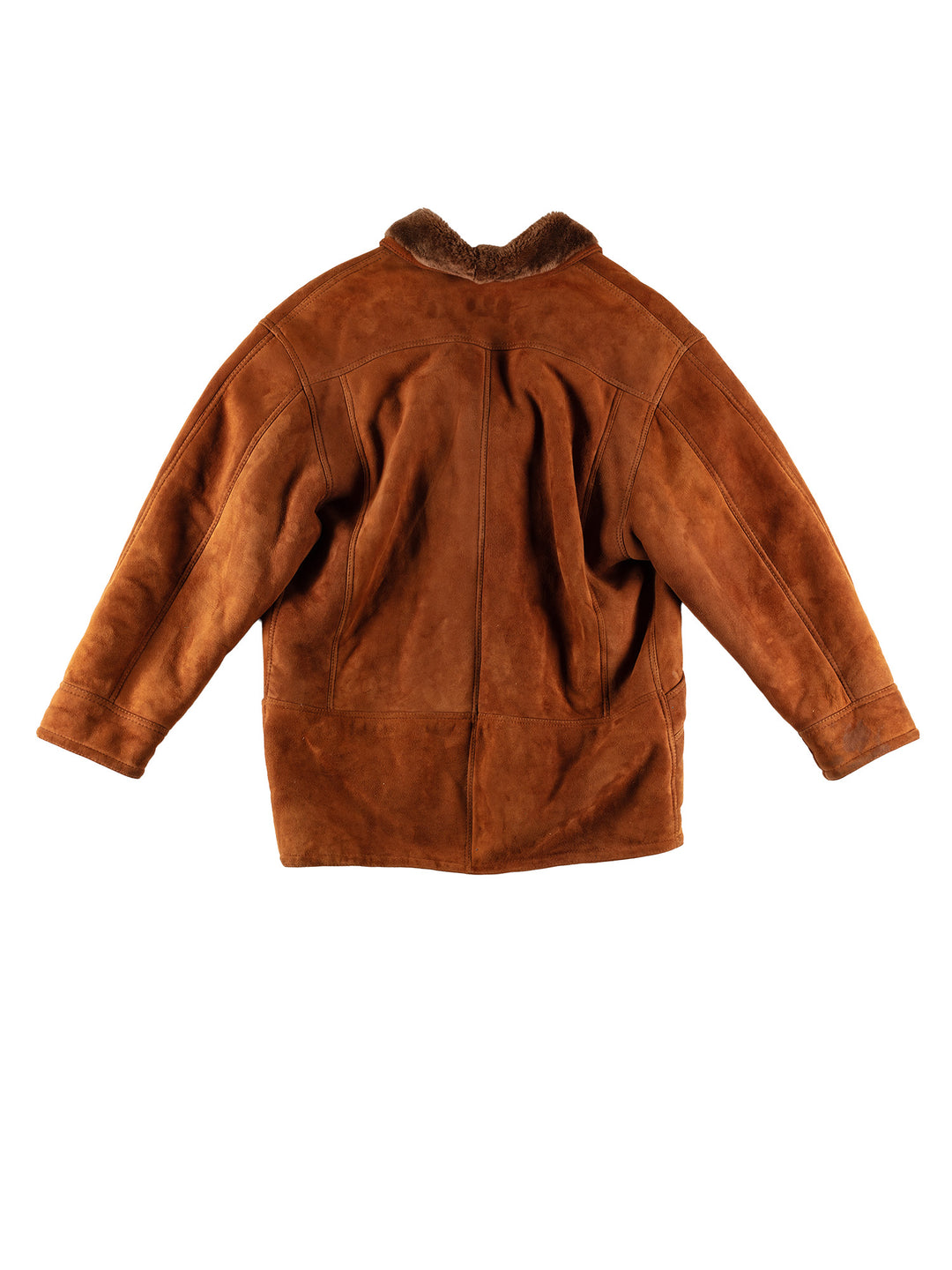 Vintage 80's Men Sheepskin Coat in BrownVN620