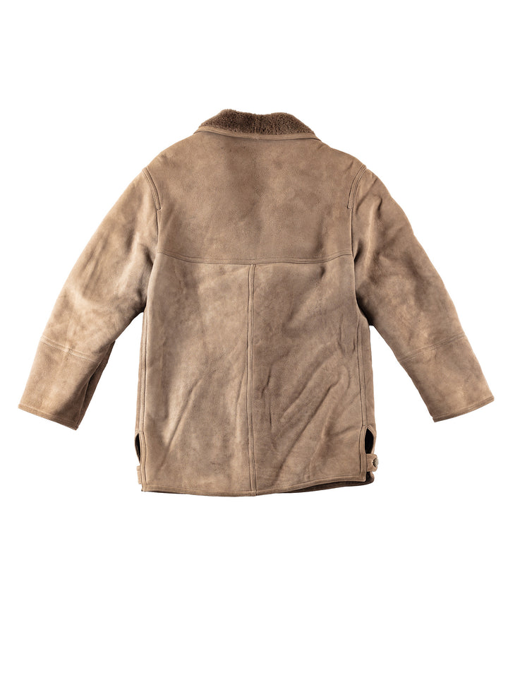 Vintage 80's Men Sheepskin Coat in BeigeVN162
