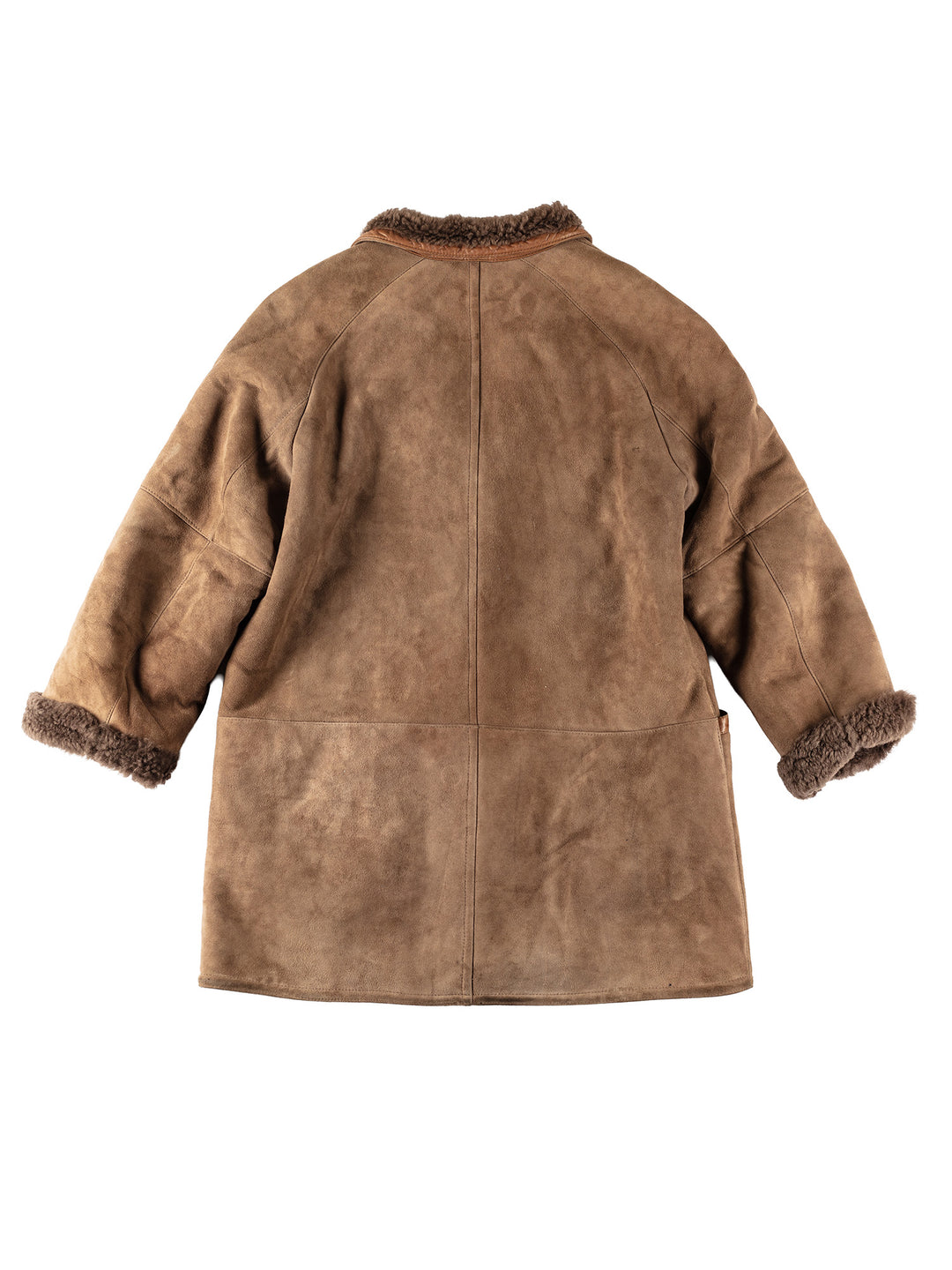 Vintage 80's Men Sheepskin Coat in BrownVN142