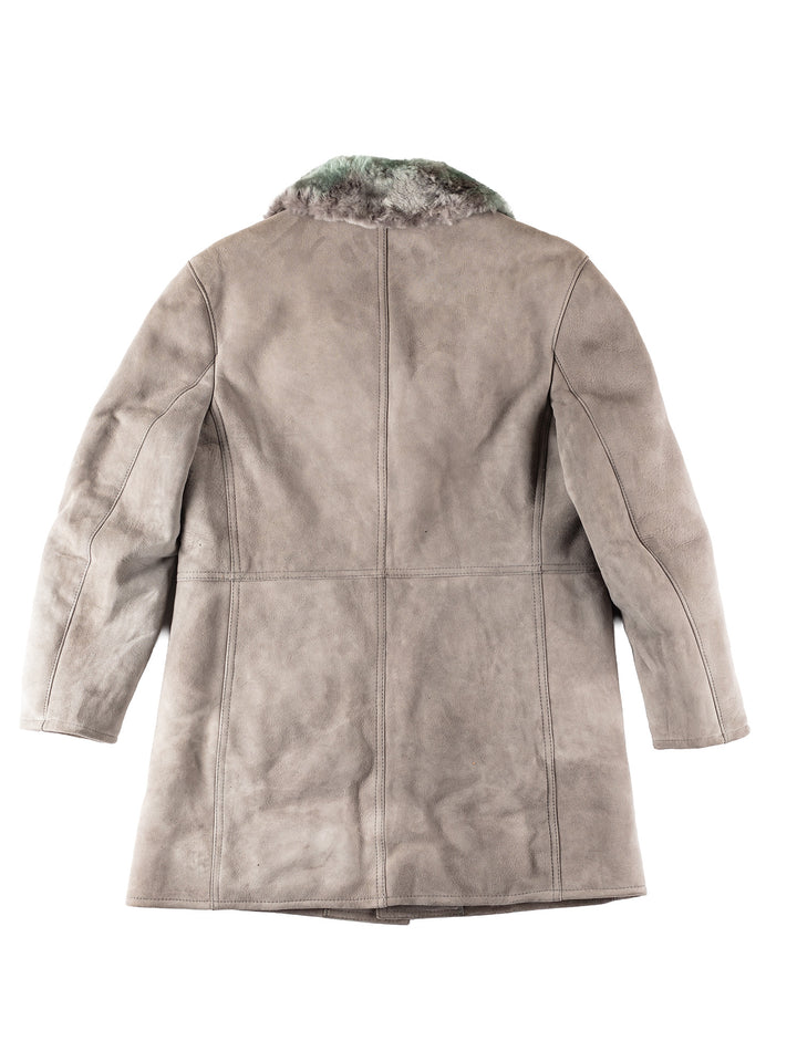 Vintage 70's Men Sheepskin Coat in GrayVN141