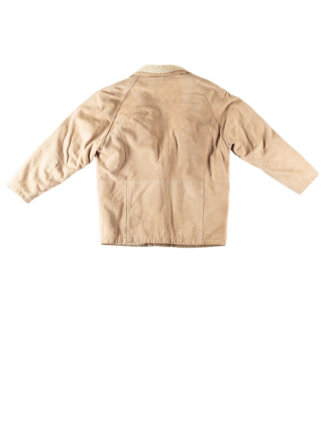 Vintage 90's Men Faux Sheepskin Coat in BeigeVN378