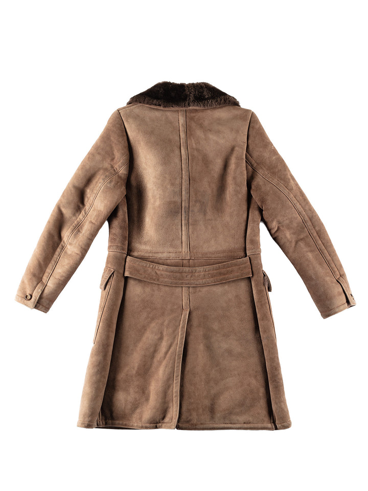 Vintage 70's Men Sheepskin Coat in BrownVN391