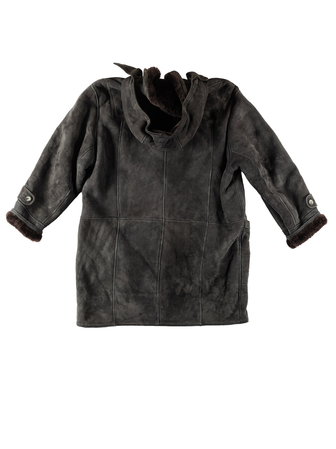 Vintage 80's Men Sheepskin Coat in BlackVN127