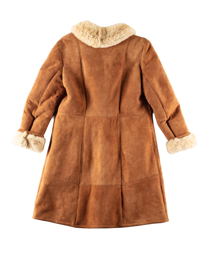 Vintage 70's Women Sheepskin Coat in BrownMN263