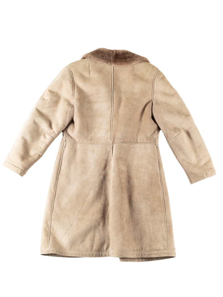 Vintage 70's Women Sheepskin Coat in GrayMN182