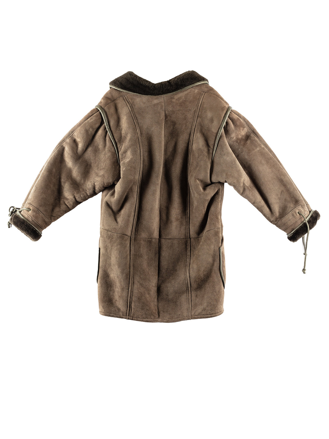 Vintage 80's Women Sheepskin Coat in GreenMN251