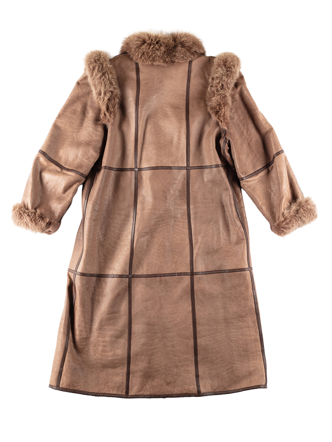 Vintage 80's Women Sheepskin Coat in BrownMN217