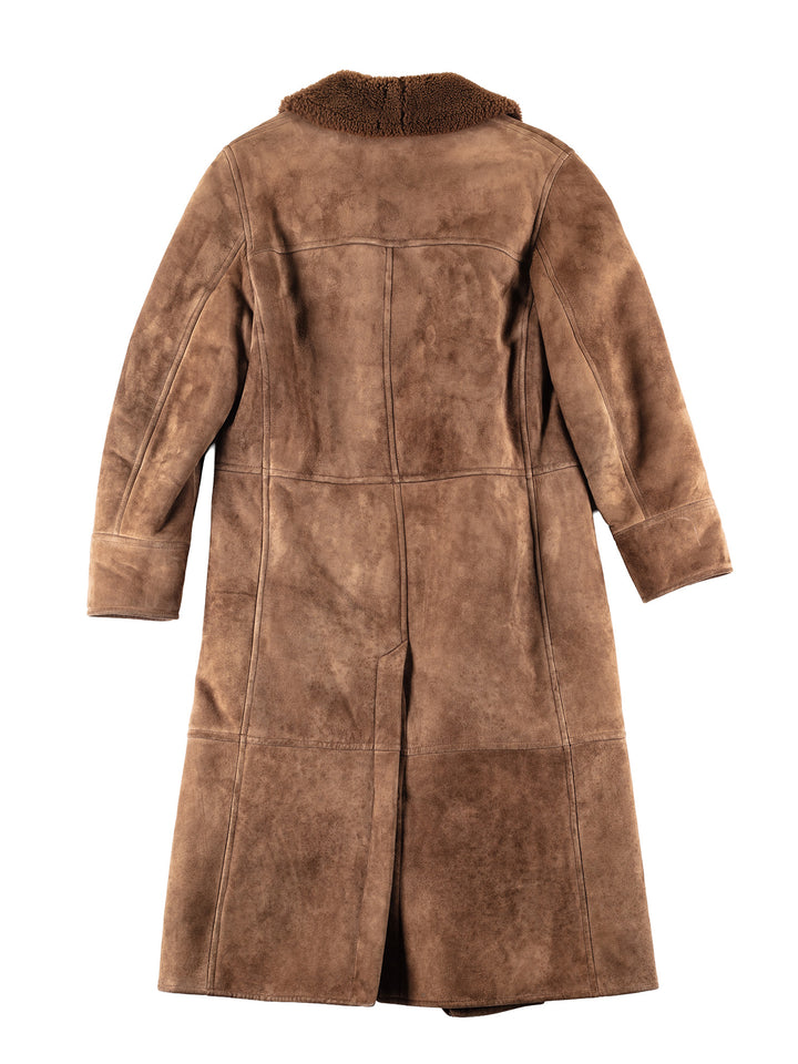 Vintage 70's Men Sheepskin Coat in BrownVN099