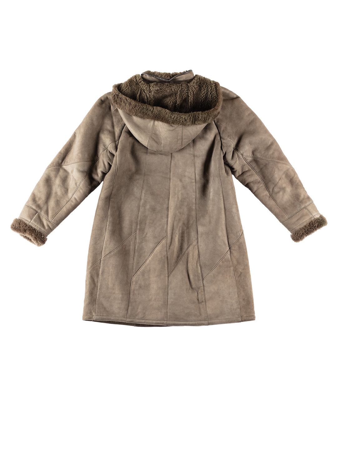 Vintage 90's Women Sheepskin Coat in GrayMN208