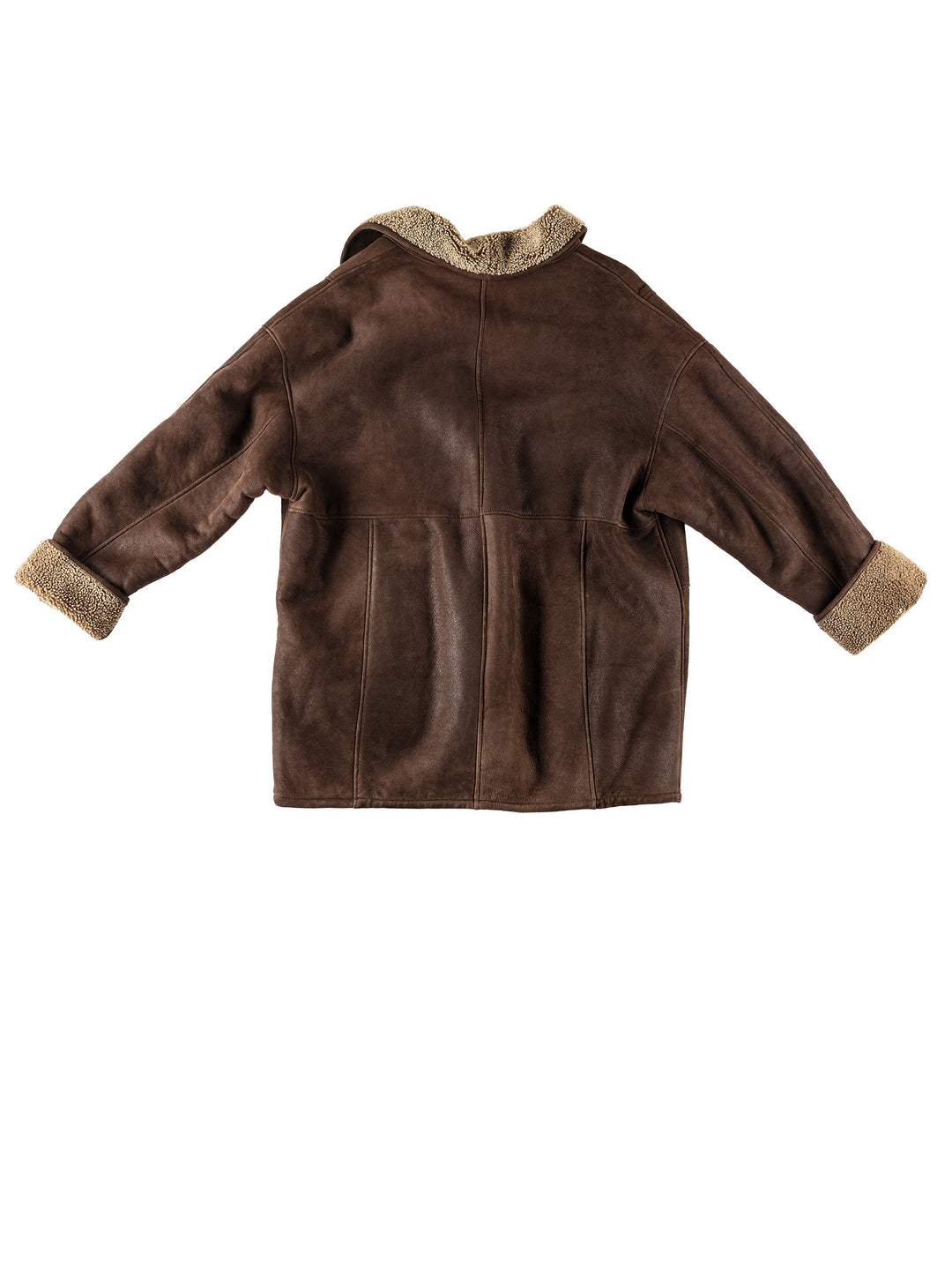 Vintage 80's Women Sheepskin Coat in BrownMN533