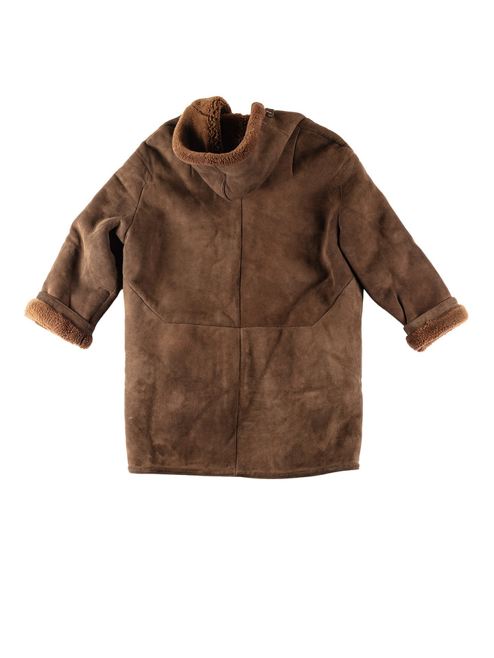Vintage 90's Women Sheepskin Coat in BrownMN193