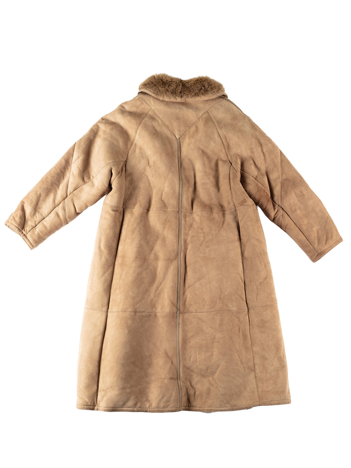 Vintage 80's Women Sheepskin Coat in BrownMN172