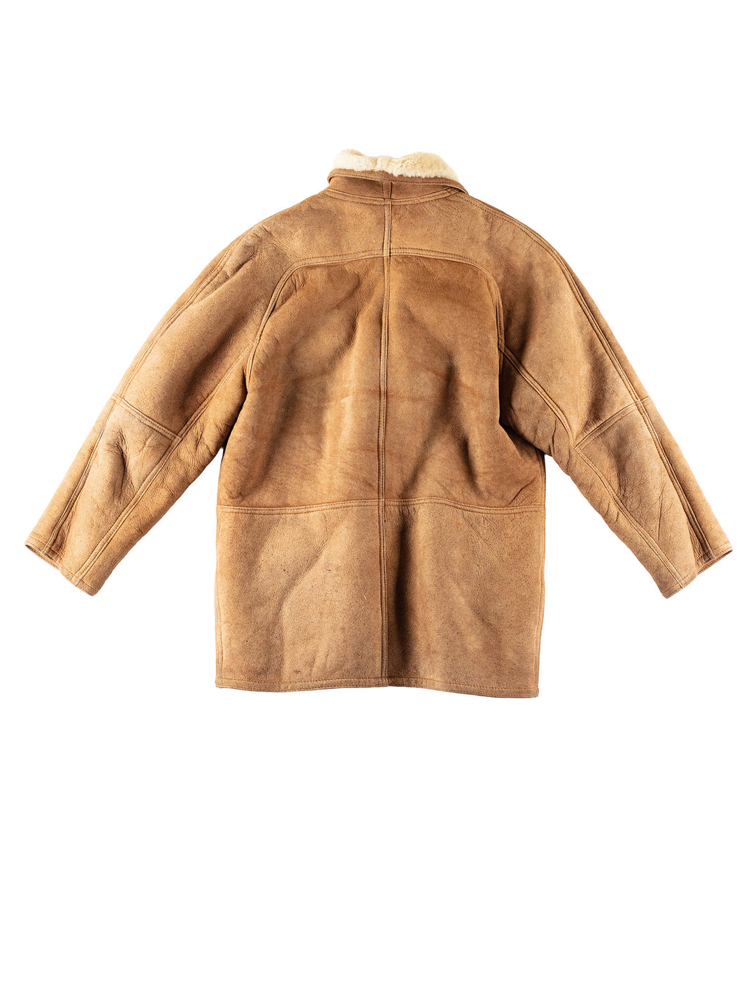Vintage 80's Men Sheepskin Coat in BrownVN244