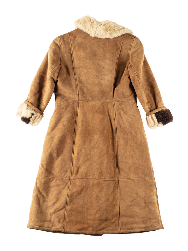 Vintage 70's Women Sheepskin Coat in BeigeMN159