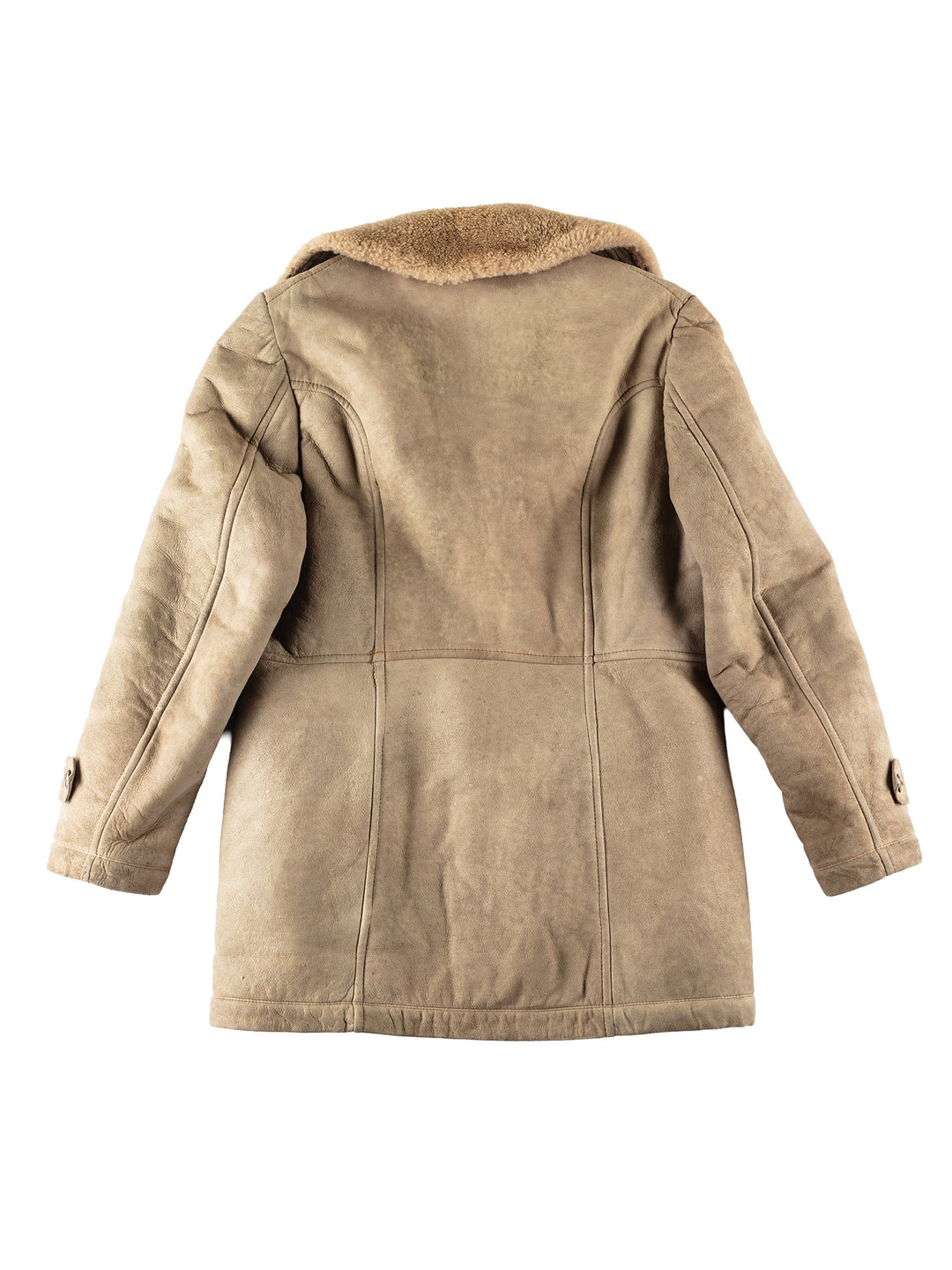 Vintage 80's Men Sheepskin Coat in BeigeVN201