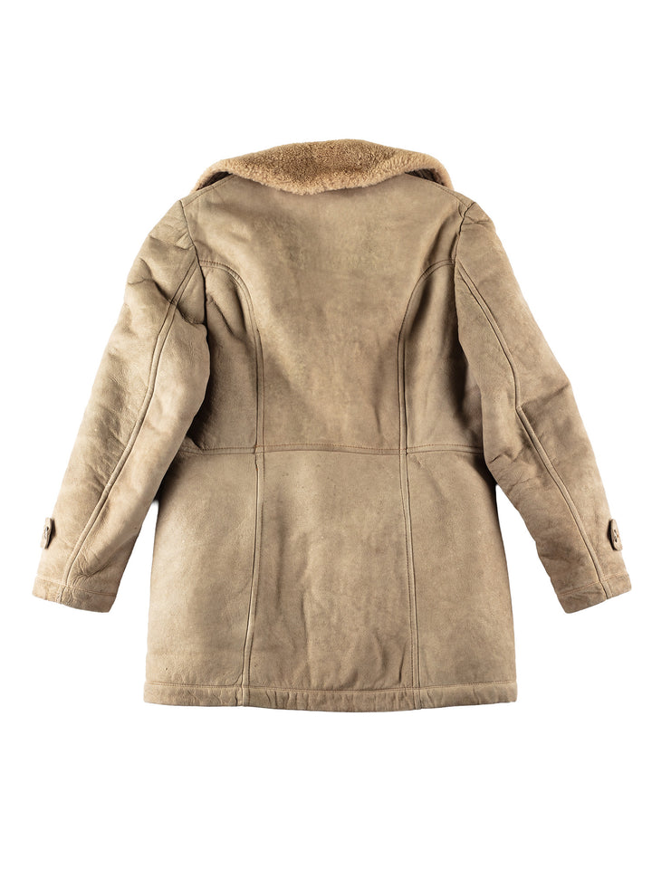 Vintage 80's Men Sheepskin Coat in BeigeVN201