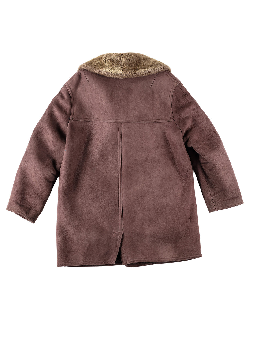 Vintage 80's Men Sheepskin Coat in BrownVN104