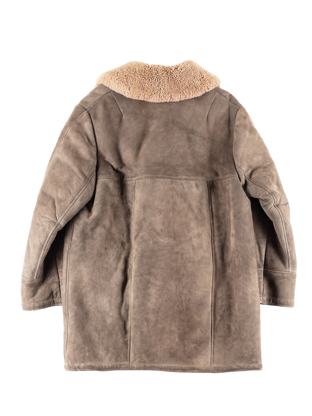 Vintage 80's Men Sheepskin Coat in Gray