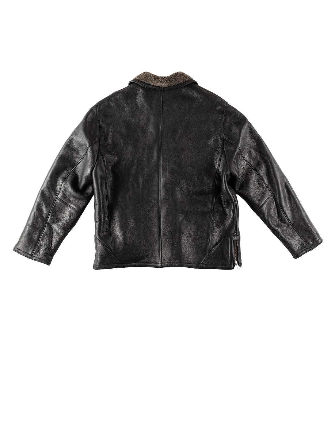 Vintage 80's Men Sheepskin Jacket in BlackVN179