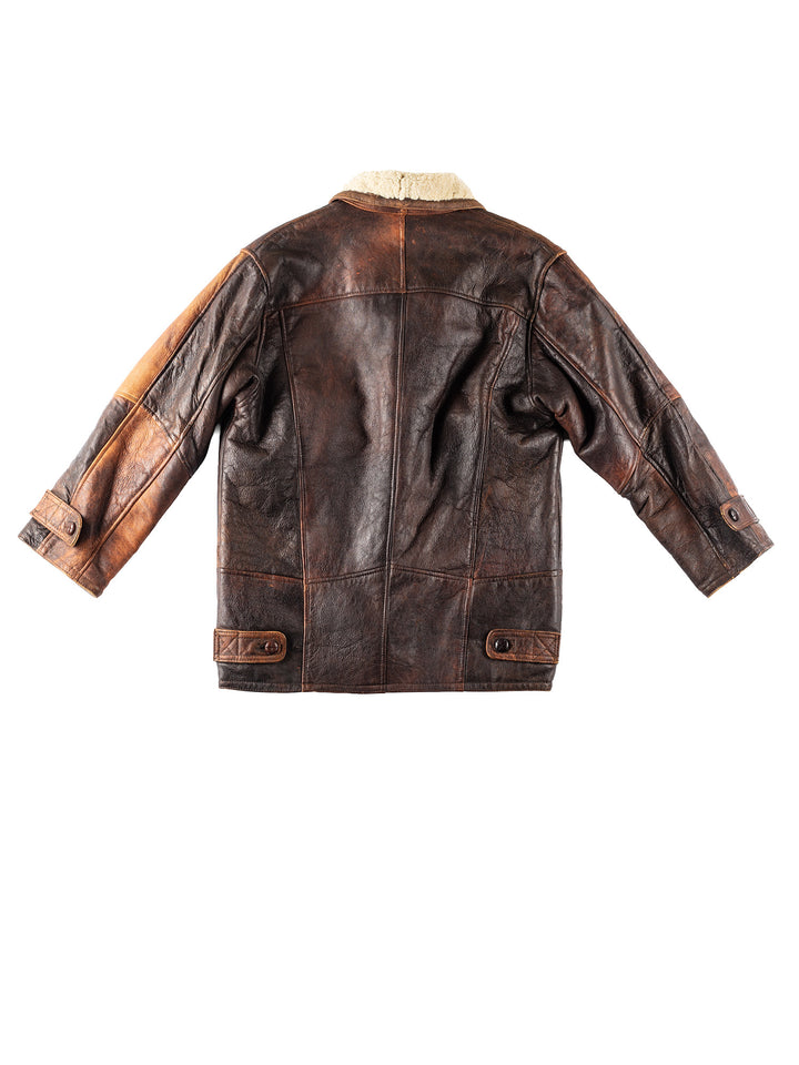 Vintage 90's Men Sheepskin Coat in BrownVN169