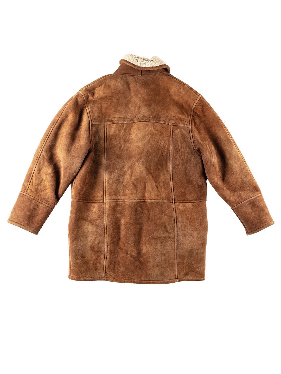 Vintage 90's Men Sheepskin Coat in BrownVN245