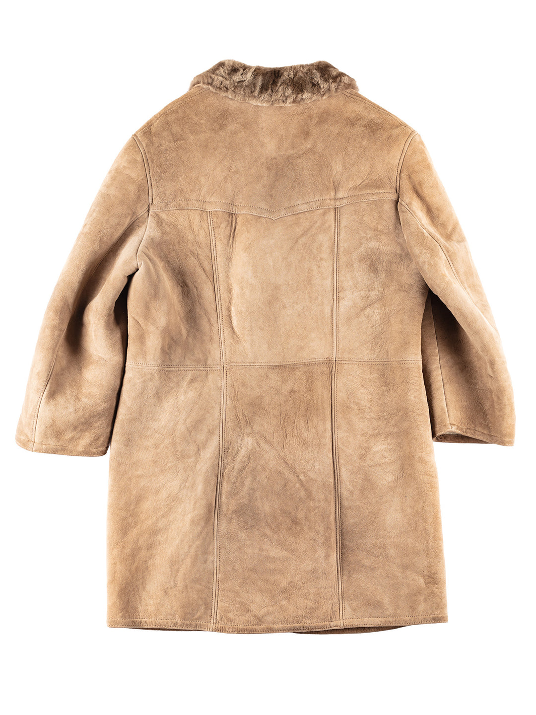 Vintage 70's Men Sheepskin Coat in BeigeVN093
