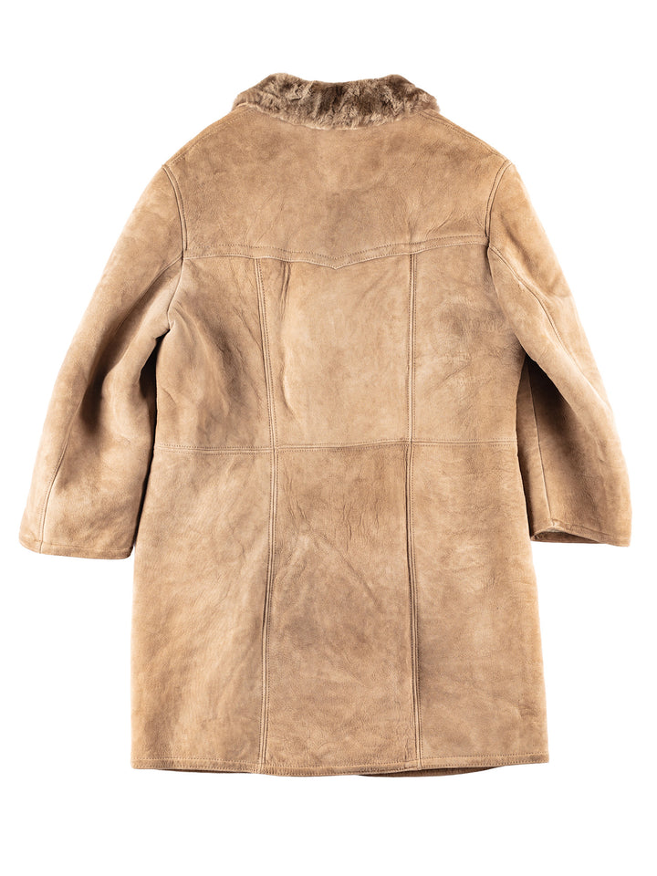 Vintage 70's Men Sheepskin Coat in BeigeVN093