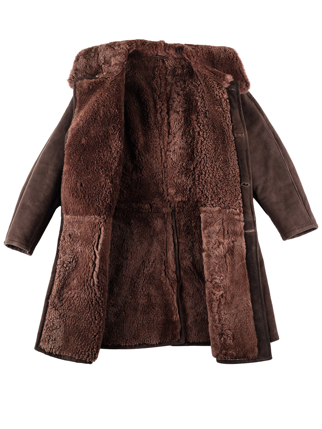Vintage 70's Men Sheepskin Coat in BrownVN101