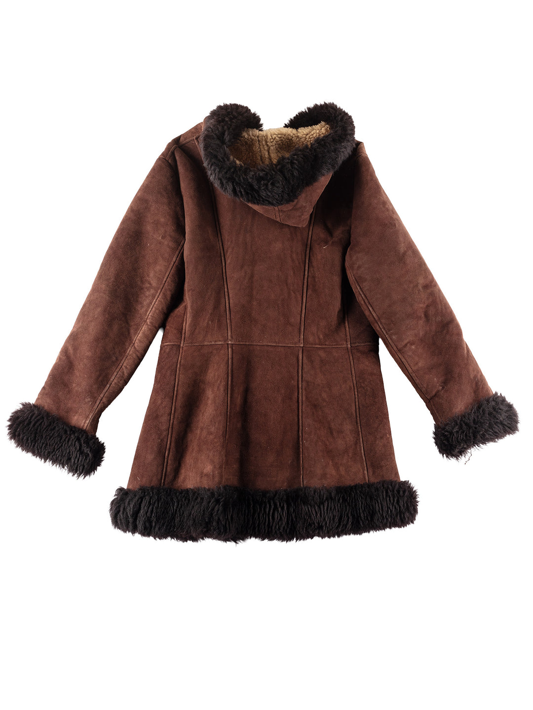 Vintage 70's Women Sheepskin Coat in Brown