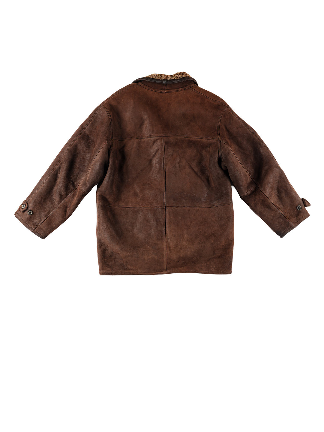 Vintage 80's Men Sheepskin Coat in BrownVN233