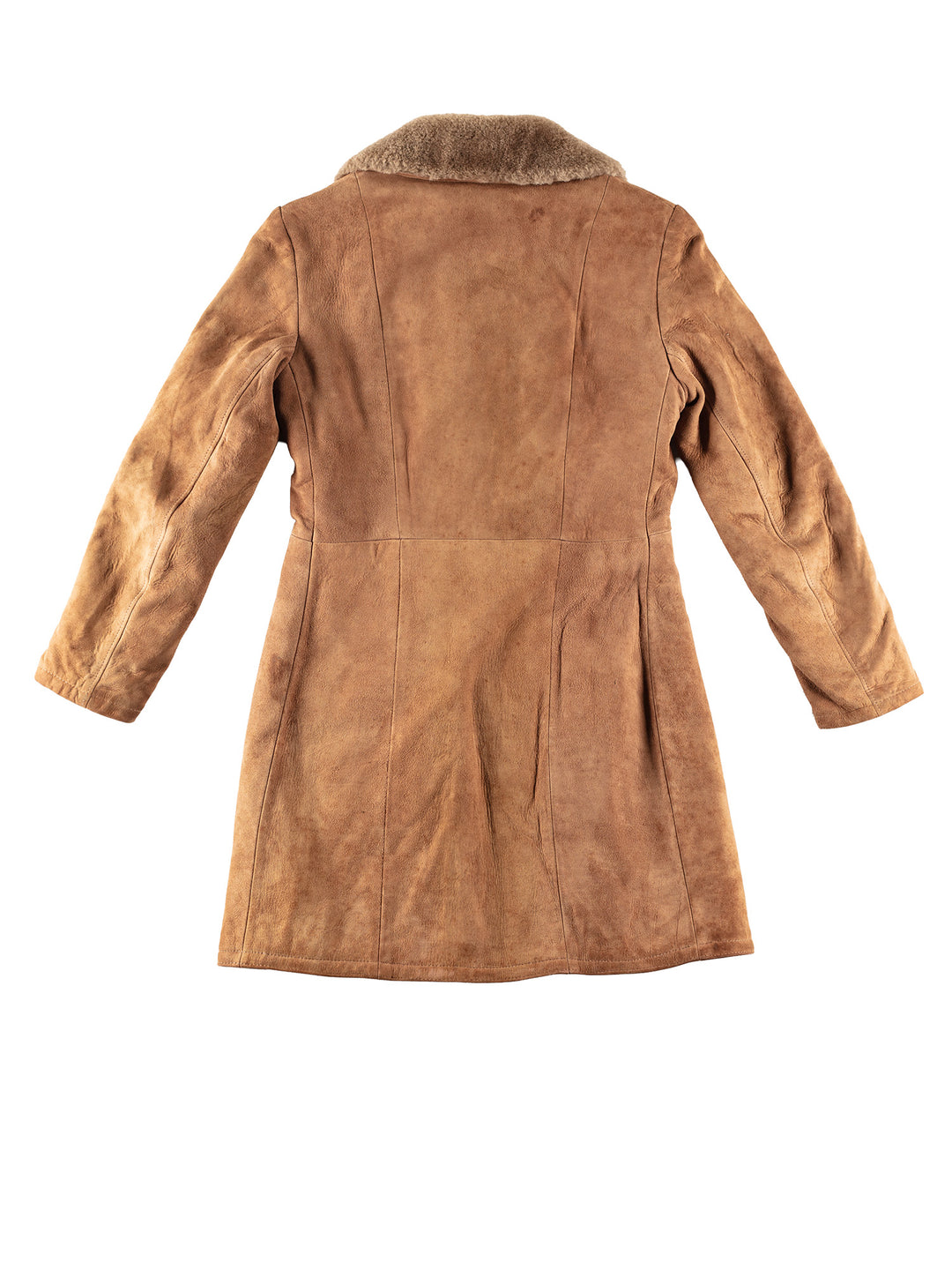 Vintage 70's Women Faux Sheepskin Coat in BrownMN258