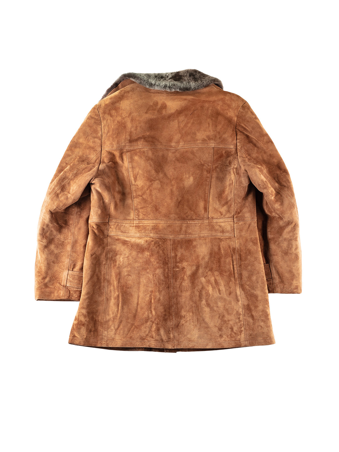 Vintage 70's Men Faux Sheepskin Coat in BrownVN243