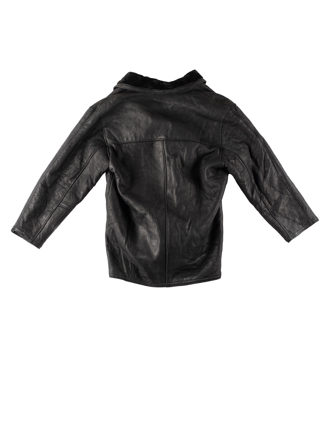 Vintage 90's Men Sheepskin Coat in BlackVN236