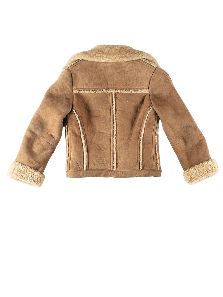 Vintage 70's Women Sheepskin Jacket in BeigeMN230