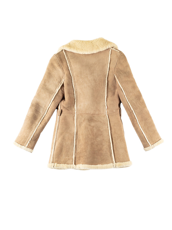 Vintage 70's Men Sheepskin Coat in BeigeVN314