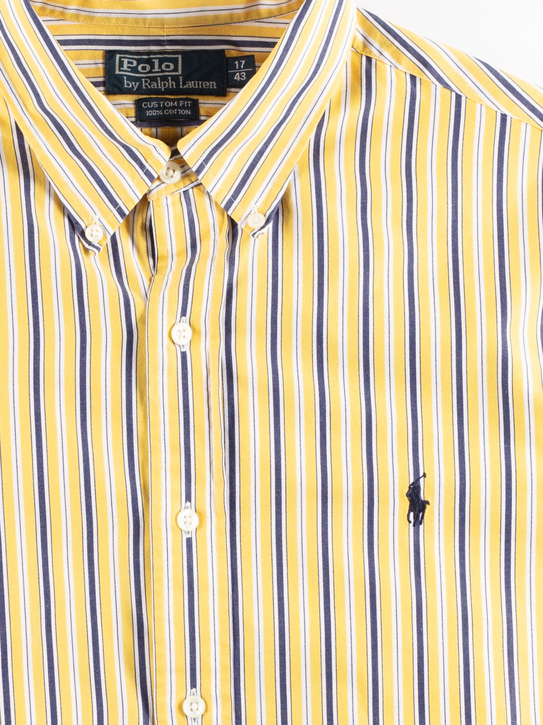 Vintage 00. gadu vīriešu Ralph Lauren krekls dzeltenā krāsā