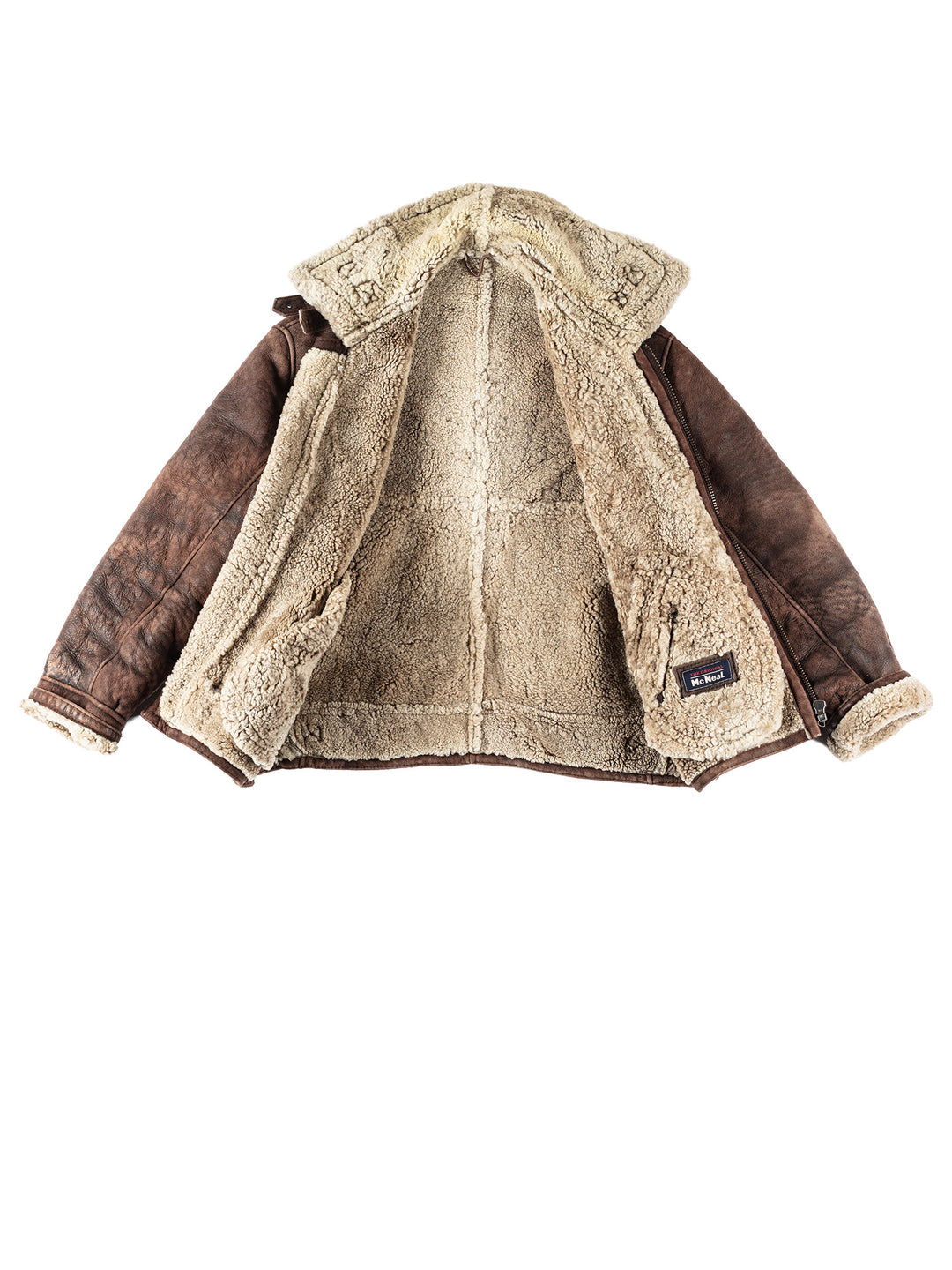 Vintage 90's Men Sheepskin Jacket in BrownVN102