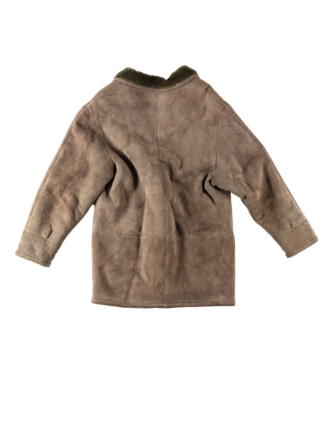Vintage 80's Women Sheepskin Coat in KhakiMN146
