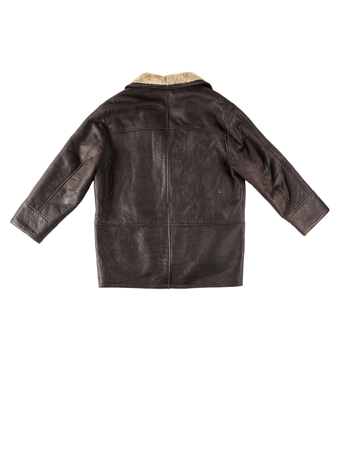 Vintage 80's Men Sheepskin Coat in BrownVN358