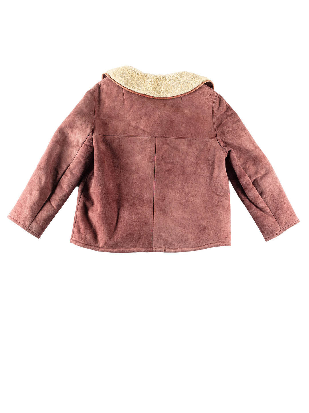 Vintage 80's Women Sheepskin Jacket in RedMN250