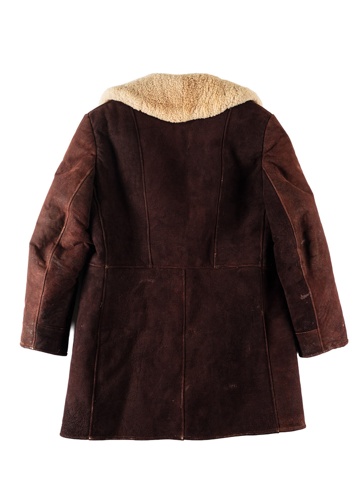 Vintage 70's Men Sheepskin Coat in BrownVN124