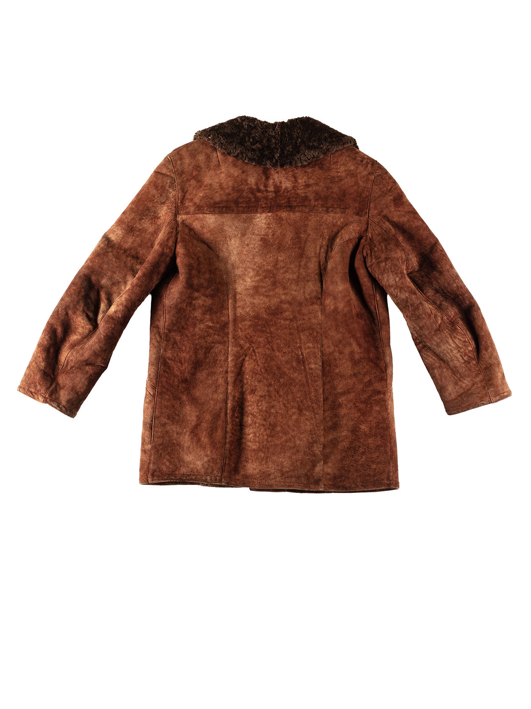 Vintage 80's Men Sheepskin Coat in BrownVN344