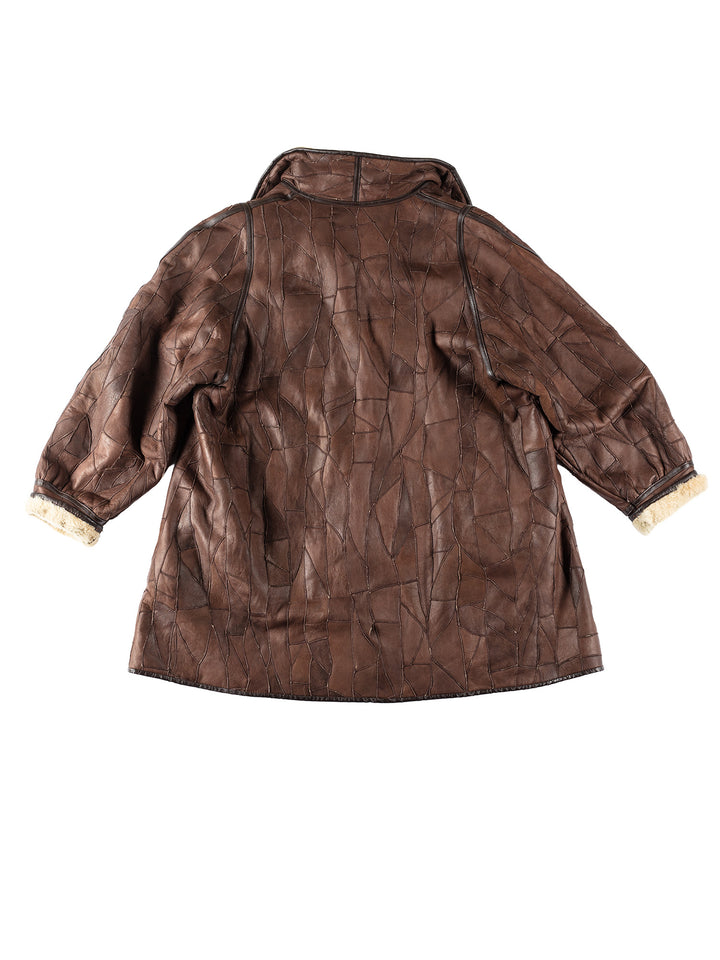 Vintage 80's Women Sheepskin Coat in BrownMN148