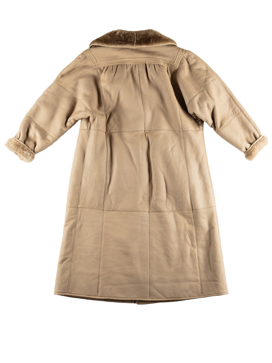 Vintage 70's Women Sheepskin Coat in BeigeMN340