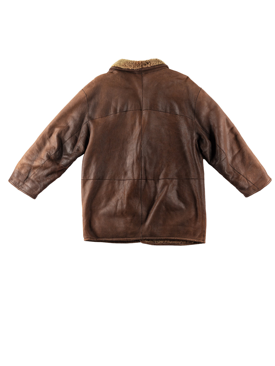 Vintage 80's Men Sheepskin Coat in BrownVN171