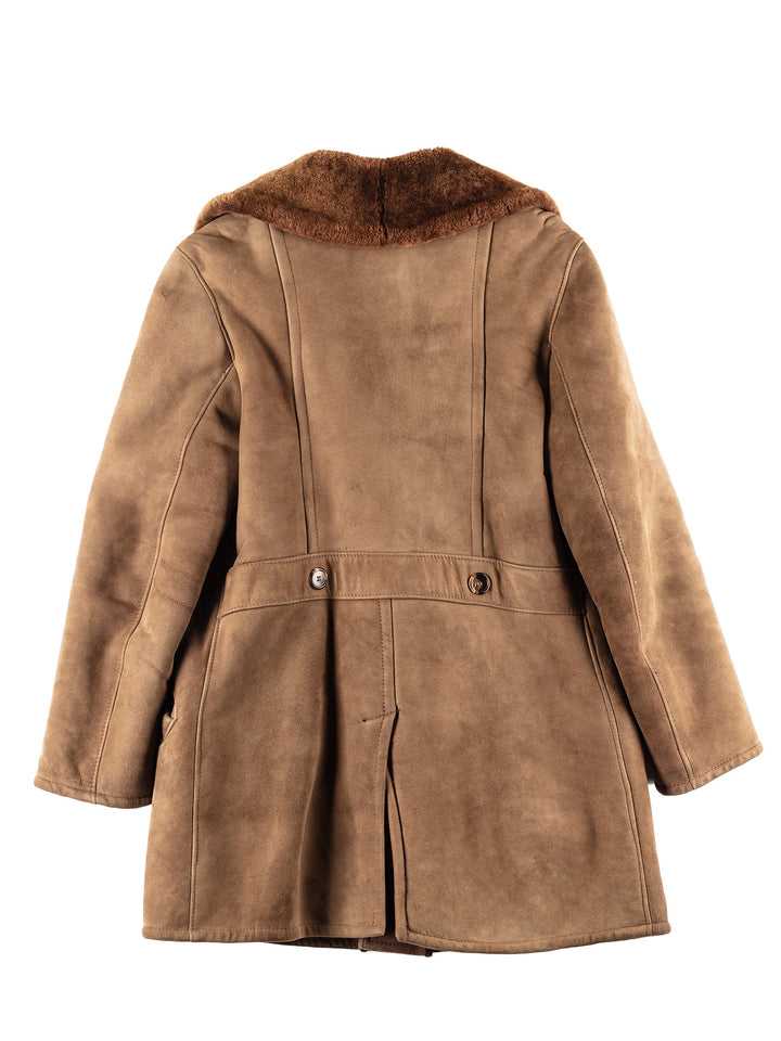 Vintage 70's Men Sheepskin Coat in Brown