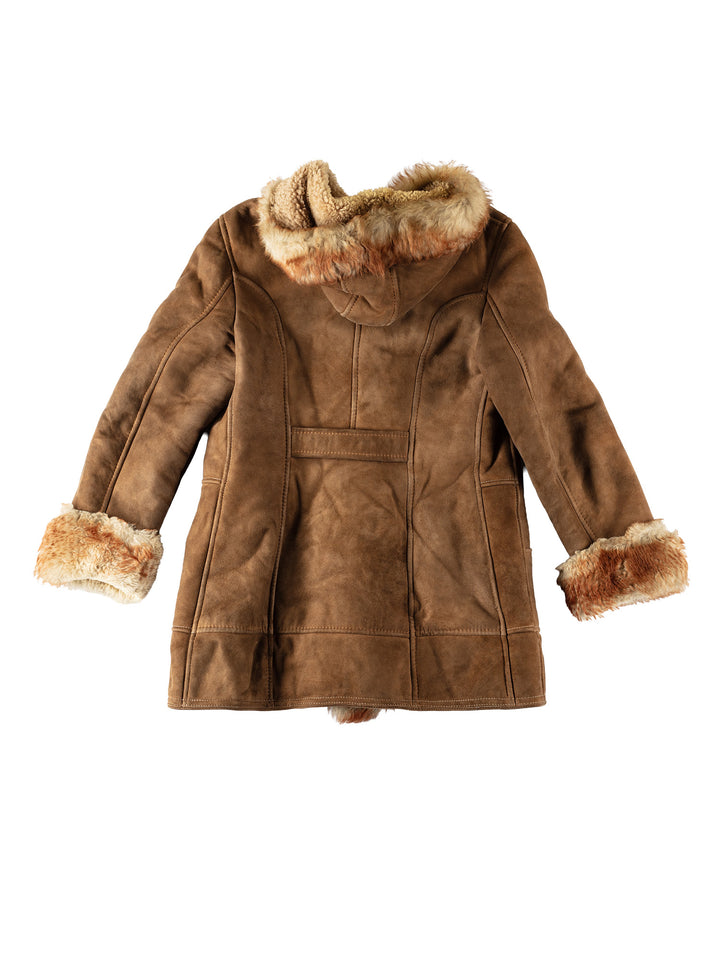 Vintage 70's Women Sheepskin Coat in BrownMN541
